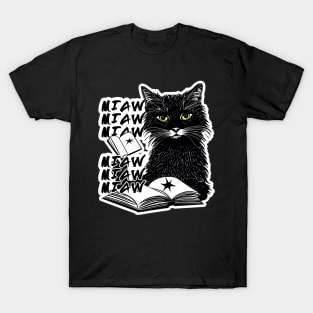 Cat Miaw: Playful and Cute Cat Design T-Shirt